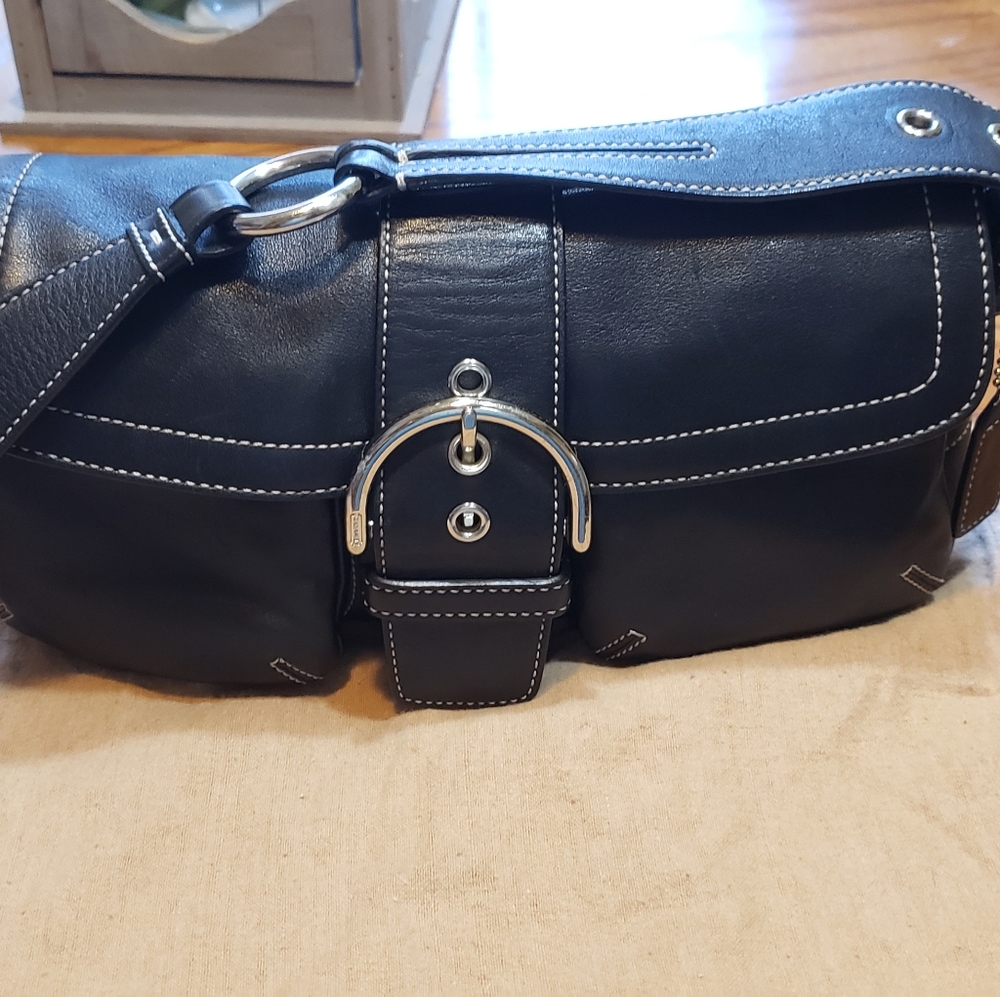 Black Leather Coach purse